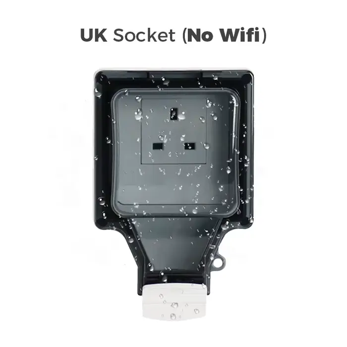 Avoir-Tuya WiFi Smart Socket, Prise électrique extérieure étanche IP66, Adaptateur de prise britanni