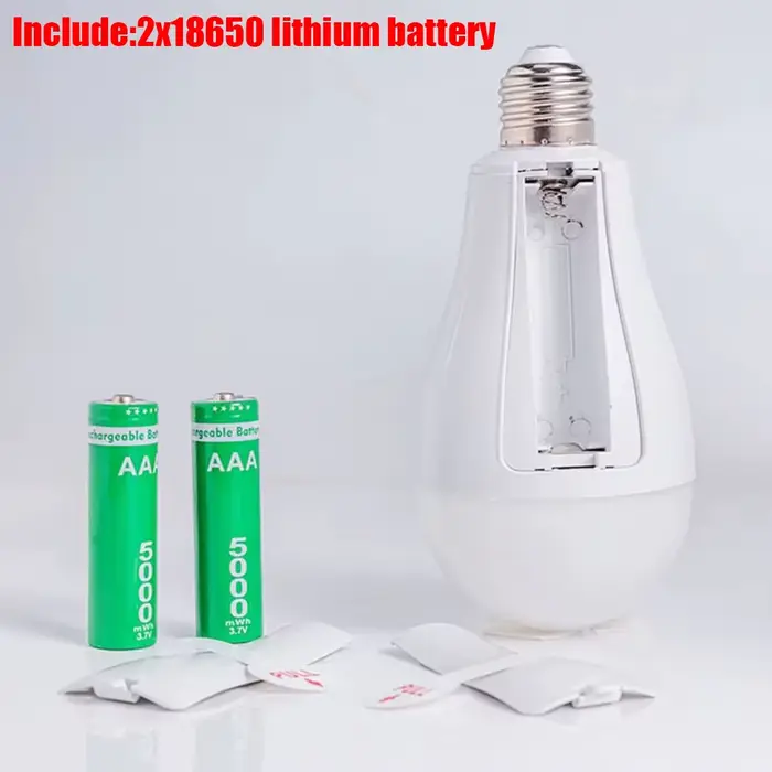 Nouvelle ampoule LED sans scintillement, portable, 20W, ampoule d'urgence, veilleuse, maison