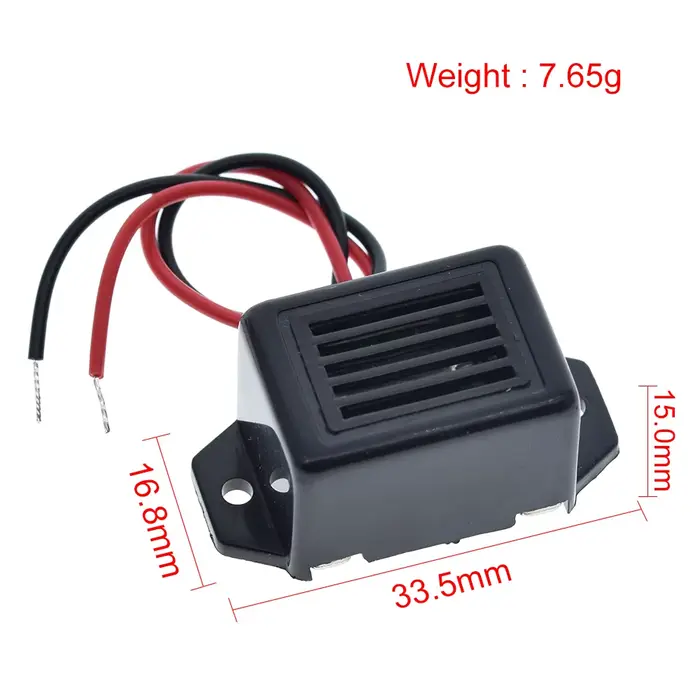 Buzzer d'alarme électronique mini 1/3/5 pièces, 12V DC, 85dB, tonalité constante pour kit Arduino DI