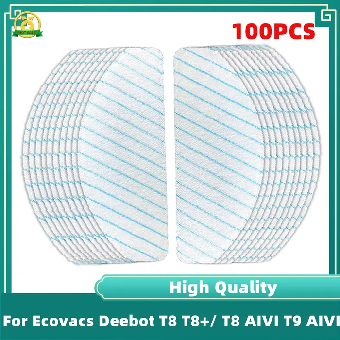 Compatible pour Ecovacs Deebot Ozmo T8 T8 +/ T8 AIVI T9 AIVI / N8 Pro/ N8 Pro + accessoires tampons 