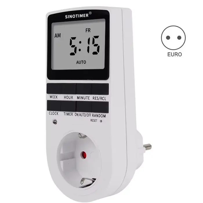 Prise murale électrique programmable, prise numérique, minuterie, prise de courant, 7 jours, hebdoma