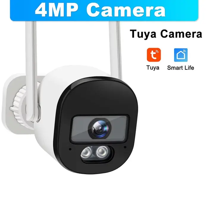 Caméra Bullet Tuya 4MP, Caméra de surveillance WiFi 2.4G / 5G, Protection de sécurité extérieure, Mi