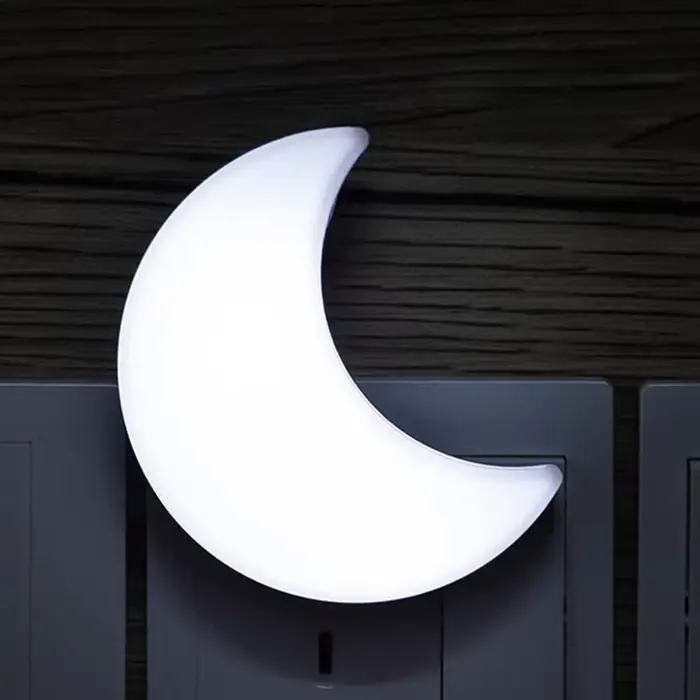 Lune veilleuse brancher dans le mur mignon bébé mur pépinière lampe capteur de lumière Intelligent L