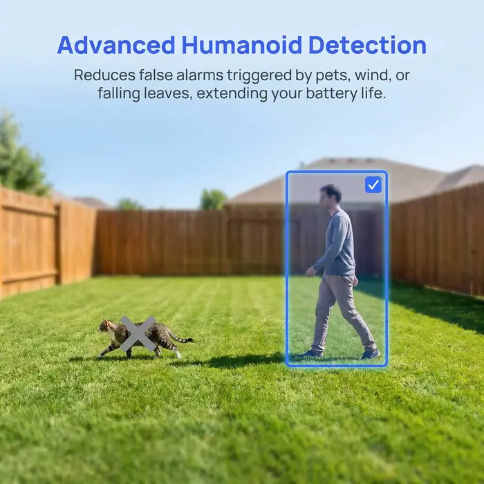 Caméra de surveillance ARCCTV 4MP wifi audio bidirectionnel détection humaine vision nocturne couleur pour maison et extérieur surveillance quotidienne et vacances