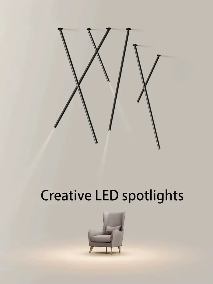 Projecteur Led à Tube Long, plafonnier encastré créatif et minimaliste, 110/220V, pour image artisti