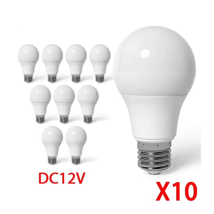 10 pièces E27 LED ampoule lumières DC 12V lampada luz E27 lampe 3W 6W 9W 12W 15W 18W spot