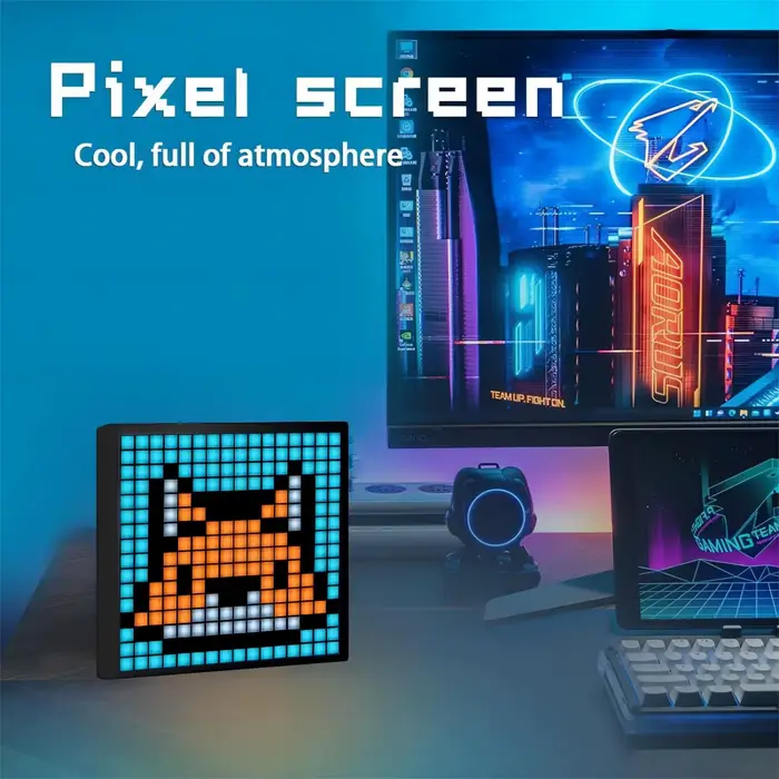 LED Pixel Matrix Bluetooth affichage intelligent 64x64 RGB panneau de lampe numérique bricolage Art 