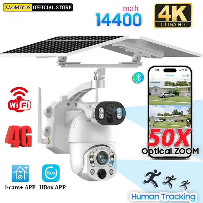Caméra solaire extérieure 4G SIM/Wifi