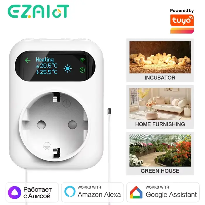 Thermostat à prise intelligente Tuya WiFi