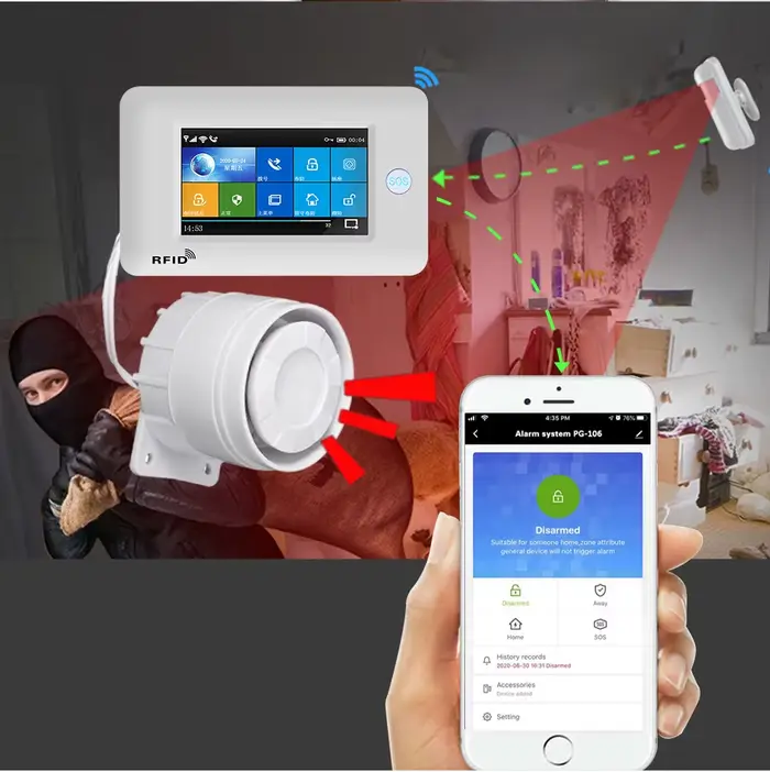 Haut-parleur de sirène filaire pour hôte d'alarme Pg-103 Pg-105 Pg-106 Pg-107 Wifi Gsm système d'ala