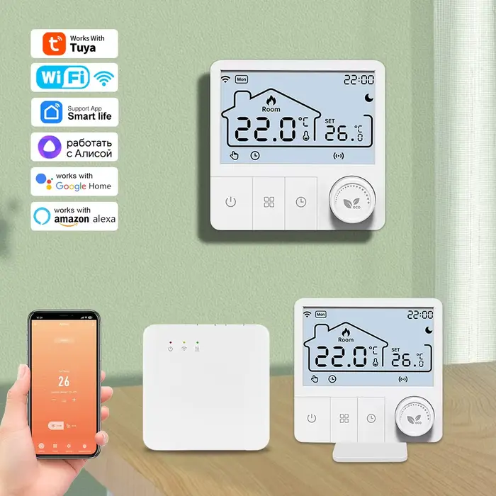 Thermostat intelligent Tuya Wifi RF868