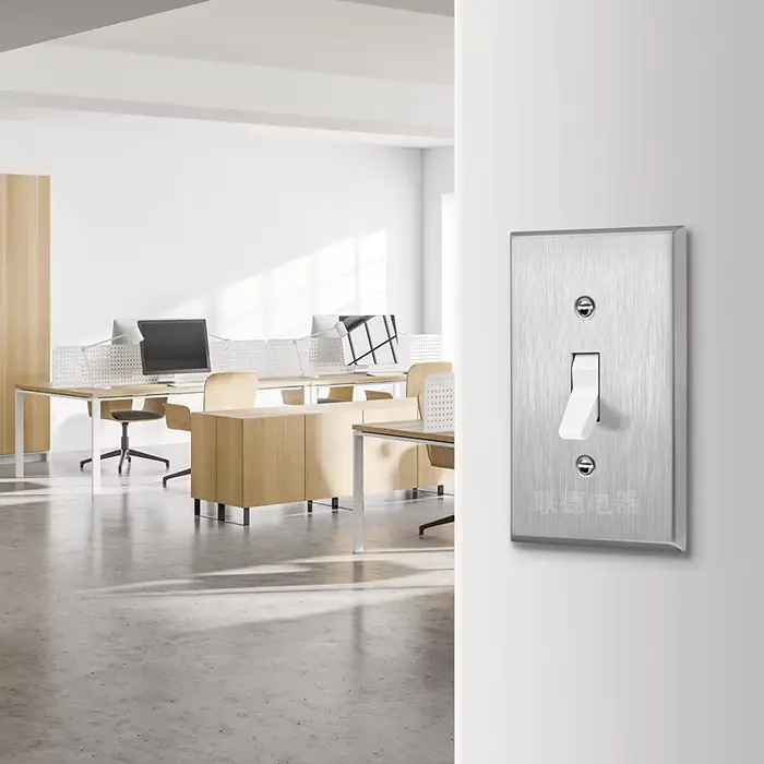 Cache-prise décoratif en acier inoxydable pour interrupteurs et prises