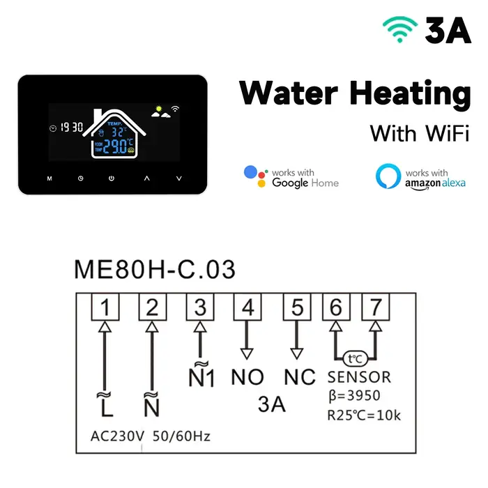 Contrôleur de température sans fil Tuya RF, Smart WiFi Thermoandre, bomicrophone à gaz, chauffage de