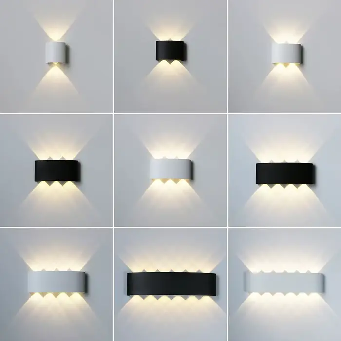 Applique murale LED étanche, applique murale extérieure, porche/jardin/chambre à coucher, intérieur 
