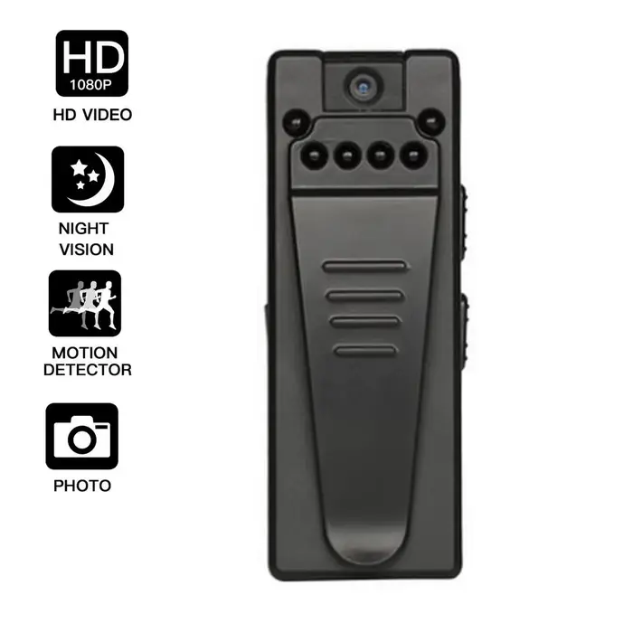 Vandlion A7 caméra montée sur le corps HD 720P IR Vision nocturne caméscope détection de mouvement sport DV voiture DVR