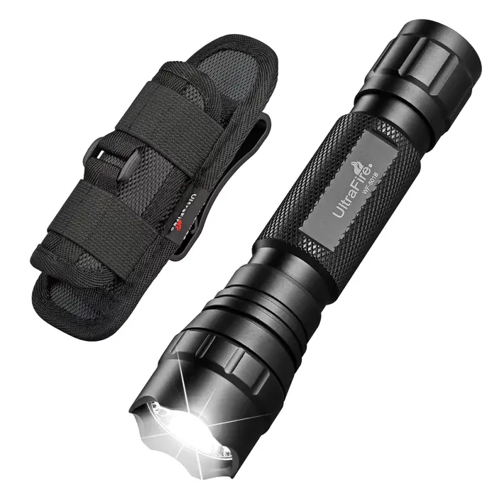 UltraFire WF-501B Lampe de poche tactique à LED de police 1 mode 1200 lumens Lampe de poche militair