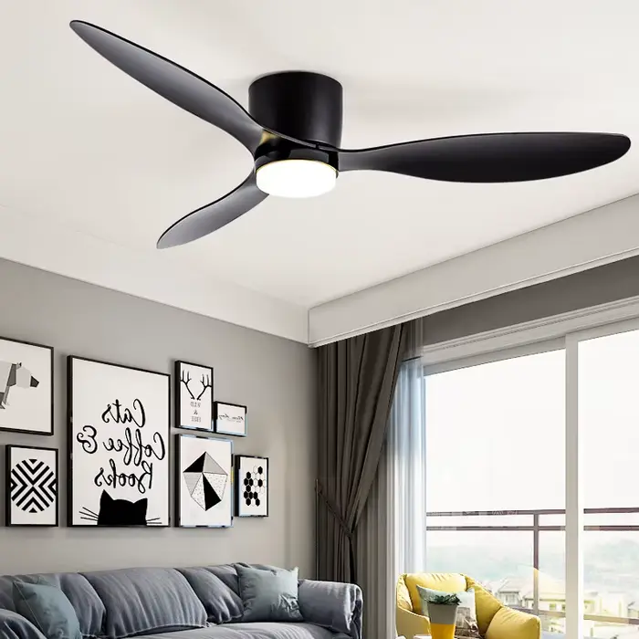 Plafond monté FanLight Intelligent ventilateur de plafond lampe chambre Restaurant ménage Lowfioor v