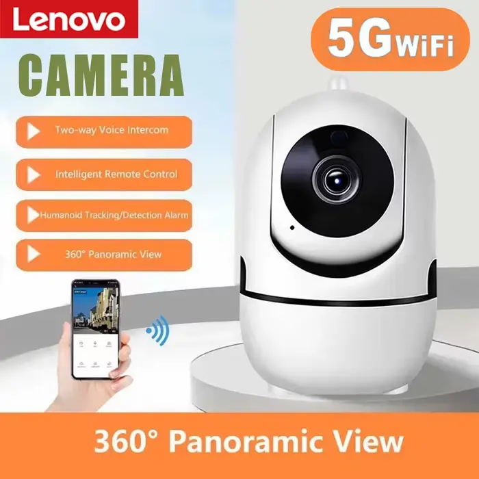 Caméra IP WiFi Miniature Intelligente Lenovo avec Suivi Automatique 1080P Vision Nocturne Complète Sécurité Sans Fil Vidéosurveillance Vidéo Bébé Occasions Spéciales