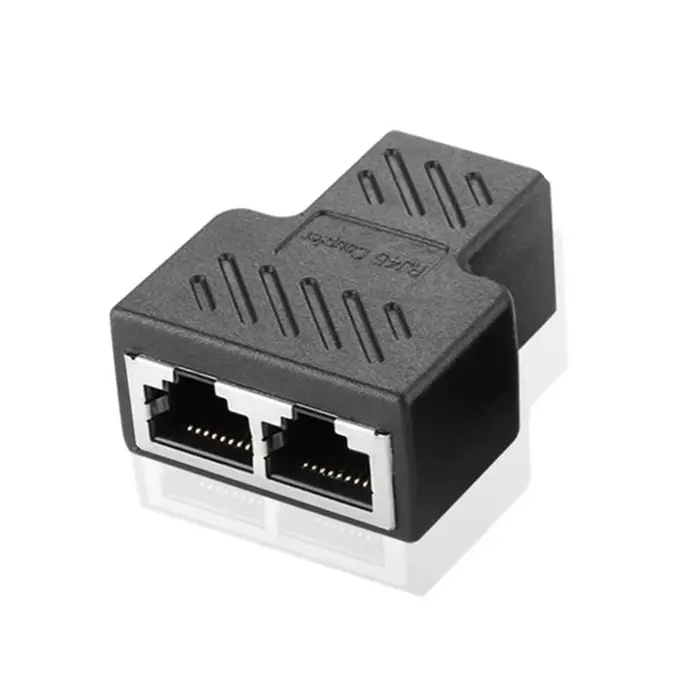 Connecteur de câble réseau RJ45 Gbps, adaptateur de fil d'extension, tête directe blindée à 8 cœurs,