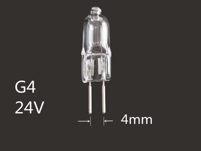 5 pièces G4 24V 10W ampoule G4 24V 20W ampoule G4 24V 35W ampoule en verre 24v g4 10w 24v g4 20w 24v