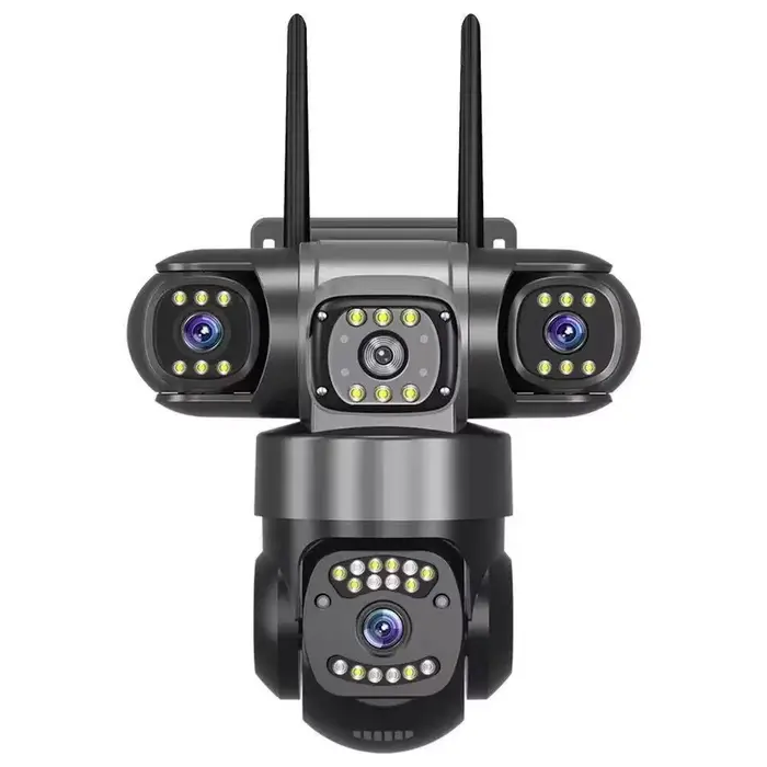Caméra IP WiFi extérieure 12MP 6K à triple objectif et triple écran, étanche, vision nocturne, sécur