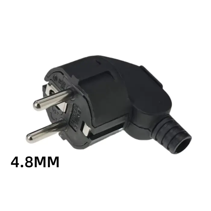 3 pièces 4.8mm EU Schuko, connecteur de prise remplaçable et recâblable 250V 16A IP44 pour câble d'e