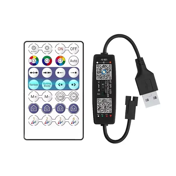 WS2812B contrôleur Bluetooth musique APP contrôle pour Pixel LED bande lumineuse SK6812 WS2811 WS281