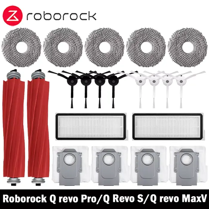 Roborock Q Revo MaxV/Q Revo S/Q Revo Pro Robot aspirateur accessoire bolsa de polvo Cepillo côté pri