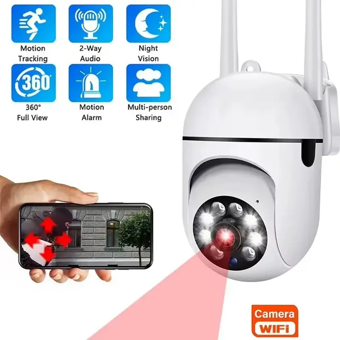 Caméras de Surveillance WiFi caméra IP HD 1080P IR couleur Vision nocturne Protection de sécurité mo