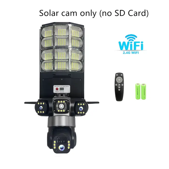 Caméra solaire 4G, 15mp, Zoom 10X, enregistrement à trois objectifs, suivi humanoïde, lampe d'extéri