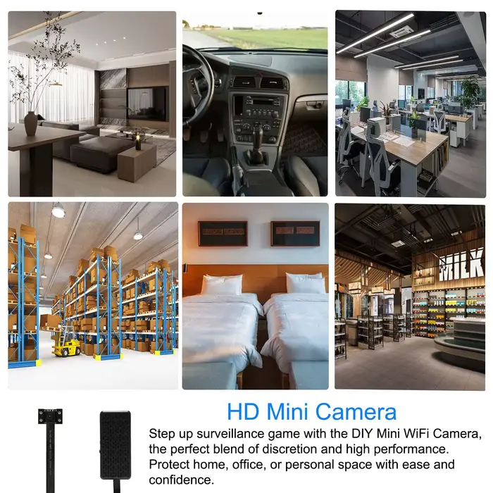 Mini caméra de surveillance WiFi bricolage avec résolution 4K