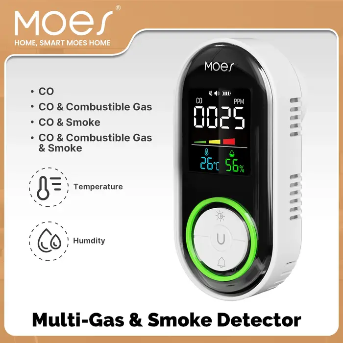 Détecteur de fumée et de gaz MOES CO