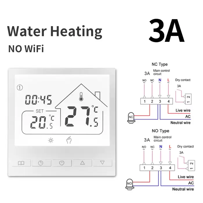 Thermostat intelligent WIFI pour chaudière à eau/gaz, chauffage au sol électrique, contrôleur de tem