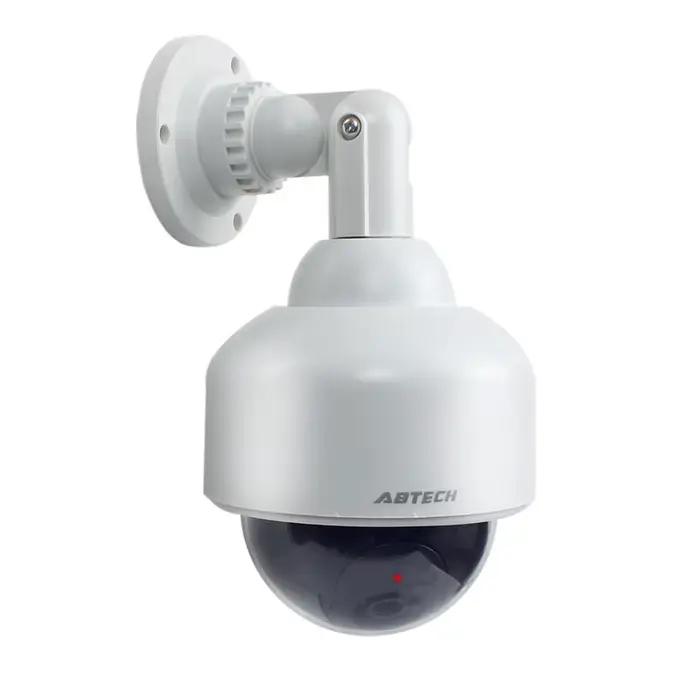 Fausse caméra factice extérieure IP54, étanche à la pluie, Surveillance de sécurité, dôme Flash avec