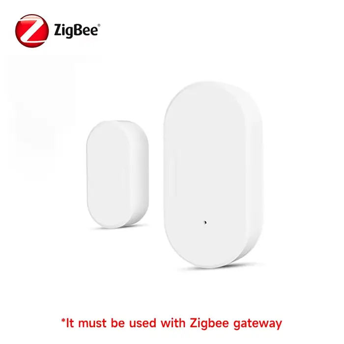 Capteur de porte/fenêtre Tuya Zigbee, alarme de contact magnétique Smart Life, compatible avec Alexa