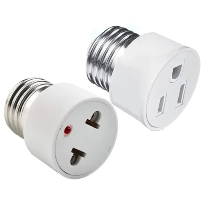 1 pièces E27 à EU US convertisseur lampe douille vis LED ampoule éclairage E27 européen amérique pri