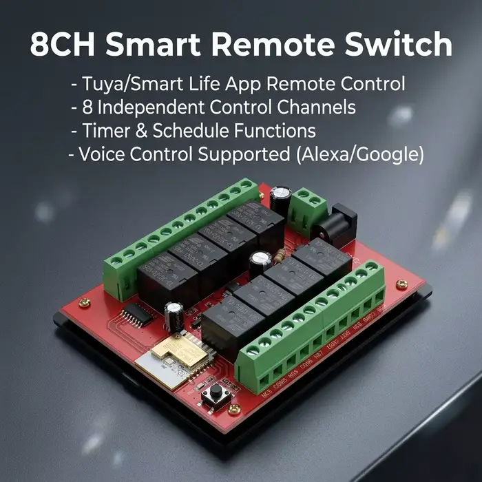 Module de relais Wi-Fi 8 canaux pour domotique