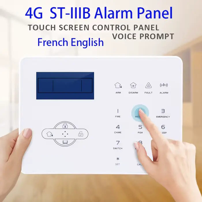Panneau de Contrôle d'Alarme Focus Meian ST-IIIB avec Ecran Tactile et Contrôle Via Application pour Sécurité Maison et Entreprise Français Anglais