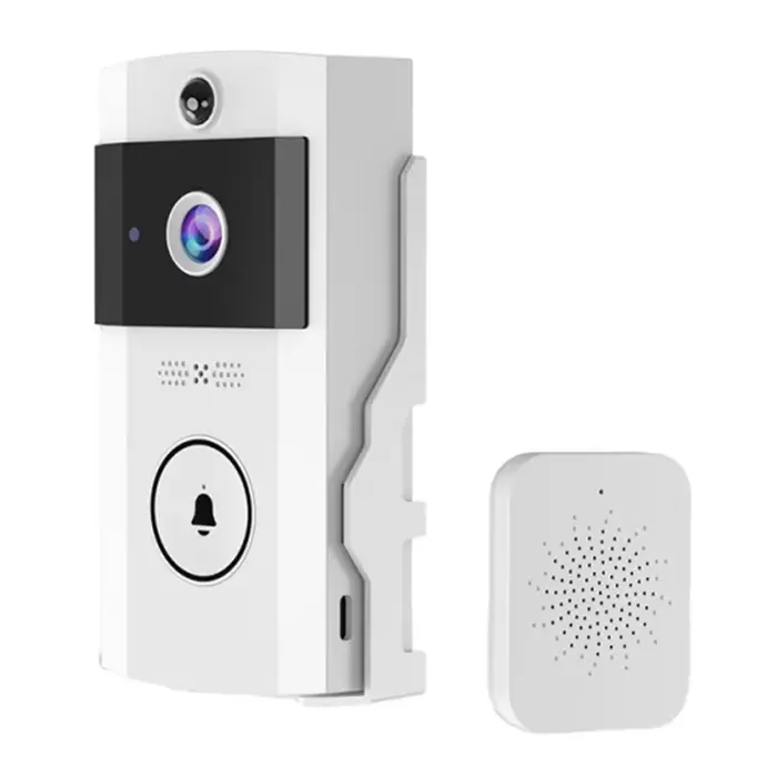 Sonnette de porte visuelle étanche à énergie solaire, sécurité domestique, sonnette de porte intelli