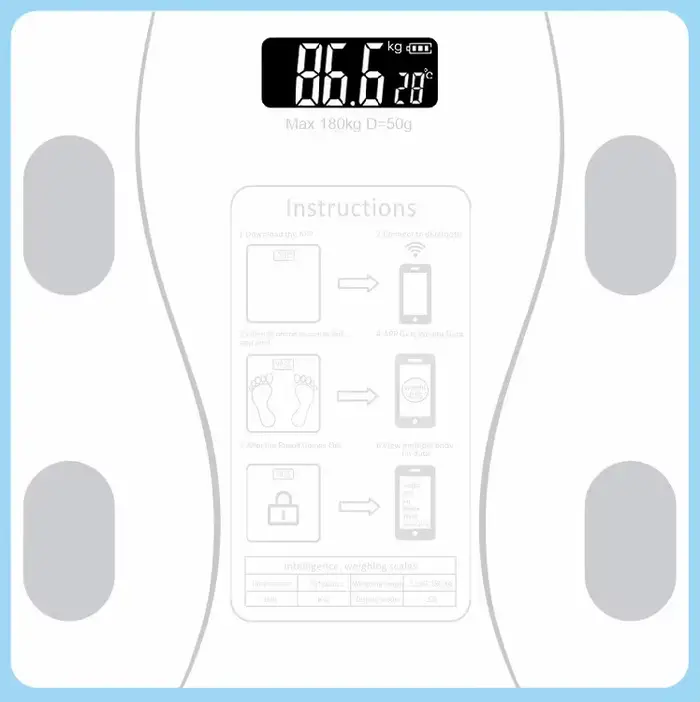 Balance de graisse corporelle intelligente sans fil, numérique, pour salle de bain, analyseur de Com