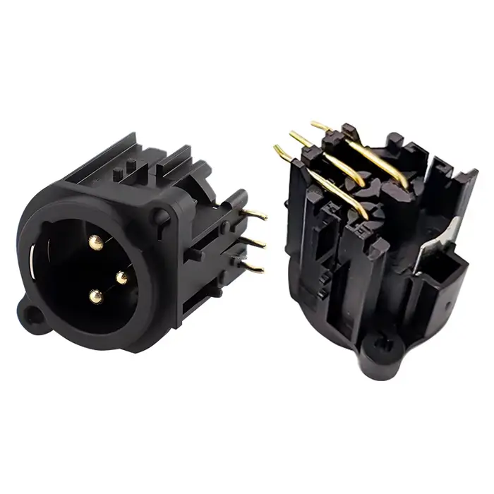 Connecteur XLR mâle/femelle RJ45 à 3 broches en plastique noir, 10 pièces, prise XLR, Type de montag