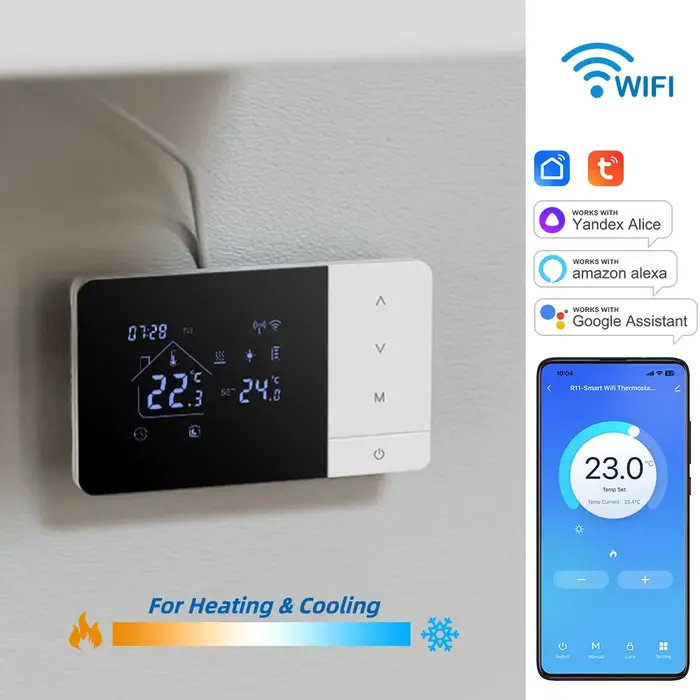 Thermostat intelligent Tuya WiFi pour chaudière à gaz