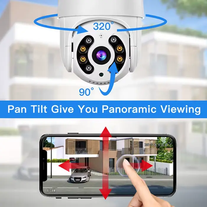 Caméra PTZ sans fil 8mp 4K HD 1080P Vision nocturne en couleur