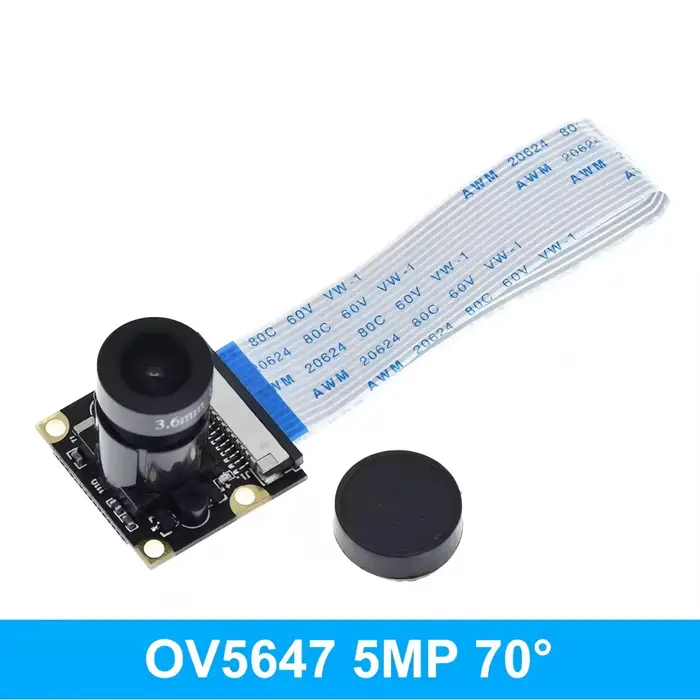 Caméra OV5647 5MP 70 degrés vision nocturne 1080P avec IR-CUT pour Raspberry Pi 4B 3B+ 3B
