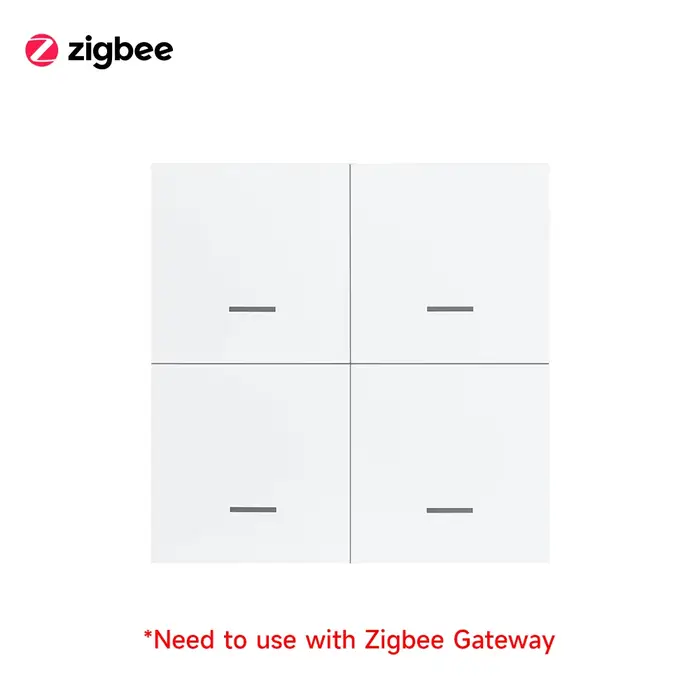 Tuya ZigBee commutateur de scène intelligent 4 boutons interrupteur Assistant à la maison Tuya maiso