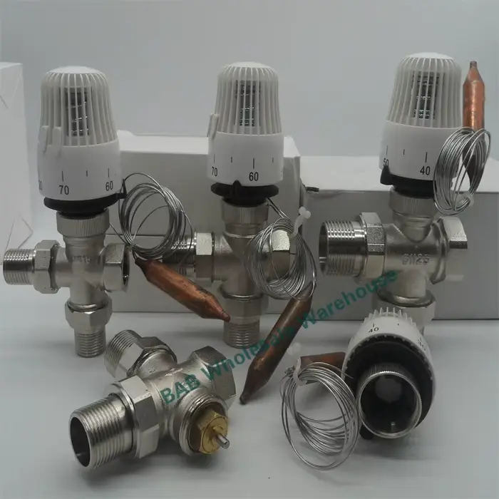 Vanne d'aquarium thermostatique à trois voies en laiton, régulateur de température de type T, systèm