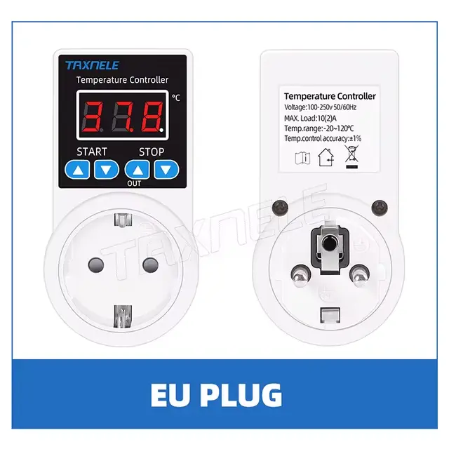 Thermostat de prise de courant numérique, contrôleur de température, capteur NTC, sonde de chauffage