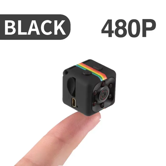 Mini Caméra SQ 11 HD 1080P/480P avec Vision Nocturne, Micro Cam, Compatible avec Voiture TF Cachée, 