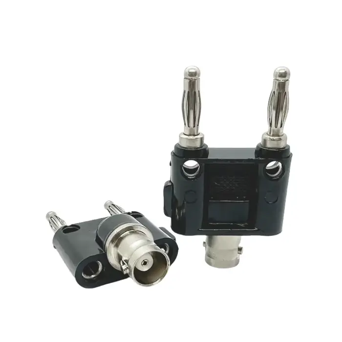 Répartiteur BNC femelle vers 2x4mm, prise banane mâle, poste de liaison pour caméra de moniteur de v