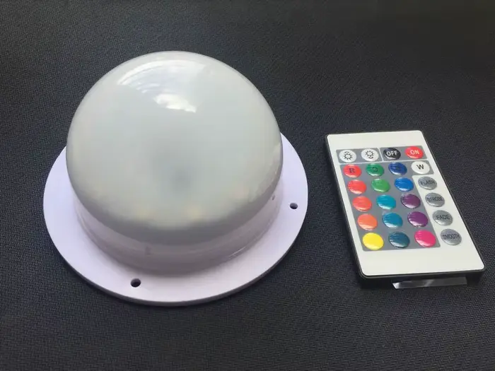 Base lumineuse RGBW à piles, module LED télécommandé, éclairage d'ambiance pour meubles, éclairage s